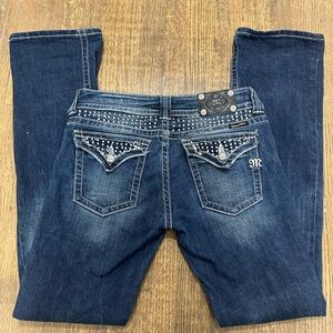 Miss Me Jeans with embroidery and rhinestones Boot Cut Style Size 30